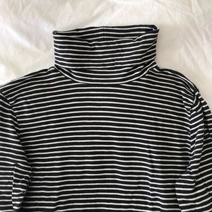 Madewell Whisper Cotton Striped Turtleneck